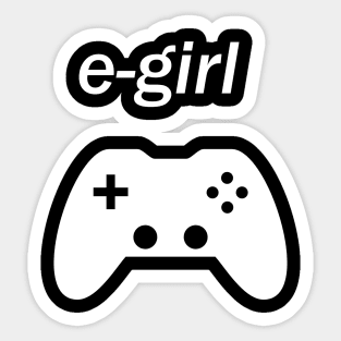 e girl gaming Sticker